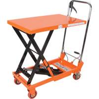 Hydraulic Scissor Lift Table, 27-1/2" L x 17-3/4" W, Steel, 330 lbs. Capacity Cintas