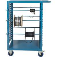 Mobile Wire Spool Cart, Steel, 6 Rod, 21" W x 48" H x 38" D, 1200 lbs. Capacity Cintas