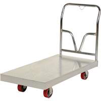 Aluminum Sheet Deck Platform Truck, 24" W x 48" L, 3600 lbs. Cap., Polyurethane Wheels Cintas