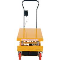 DC Powered Hydraulic Scissor Lift Elevating Cart, Steel, 39-3/4" L x 20-1/2" W, 1000 lbs. Capacity Cintas