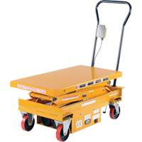 DC Powered Hydraulic Scissor Lift Elevating Cart, Steel, 39-3/4" L x 20-1/2" W, 1000 lbs. Capacity Cintas