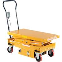 DC Powered Hydraulic Scissor Lift Elevating Cart, Steel, 39-3/4" L x 20-1/2" W, 1000 lbs. Capacity Cintas