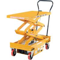 DC Powered Hydraulic Scissor Lift Elevating Cart, Steel, 39-3/4" L x 20-1/2" W, 1000 lbs. Capacity Cintas