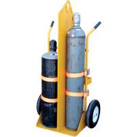 Chariot pour chalumeau et bouteille &agrave; gaz, Roues Rempli de mousse, Base de 23-1/8" la x 22-13/16" lo, 500 lb Cintas