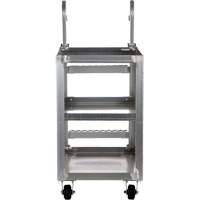Stockpicker Truck, Aluminum, 21-7/8" W x 40" D, 3 Shelves, 660 lbs. Capacity Cintas
