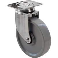 2309 Caster, Swivel, 4" (101.6 mm), Envirothane Grey, 350 lbs. (158.8 kg.) Cintas