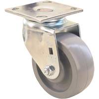 Max9 Caster, Swivel, 5" (127 mm), Envirothane Grey-WOW, 1000 lbs. (453.6 kg.) Cintas