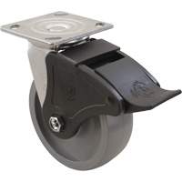 Max9 Caster, Swivel, 6" (152.4 mm), Envirothane Grey-WOW, 1100 lbs. (498.95 kg.) Cintas