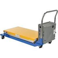 DC Powered & Manual Scissor Lift Table, Steel, 48" L x 24" W, 1000 lbs. Capacity Cintas