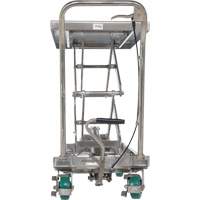 Manual Hydraulic Scissor Lift Table, 36-1/4" L x 19-3/8" W, Stainless Steel, 600 lbs. Capacity Cintas