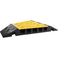 Powerhouse Heavy-Duty Left Turn Cable Protector, 5 Channels, 12" L x 19.75" W x 2.25" H Cintas