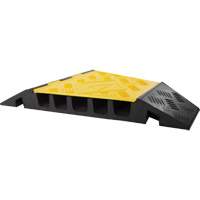 Powerhouse Heavy-Duty Right Turn Cable Protector, 5 Channels, 12" L x 19.75" W x 2.25" H Cintas