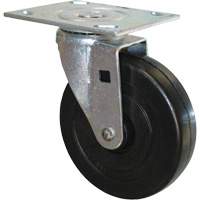 Roulette pivotante en caoutchouc pour chariot &agrave; plateforme Cintas