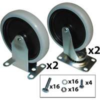Ensemble de roulettes pour chariot utilitaire Cintas
