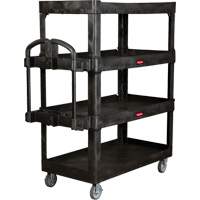 Chariot utilitaire robuste et ergonomique, 4 tiers, 24-1/4" x 62-2/5" x 54-1/10", Capacit&eacute; 700 lb Cintas