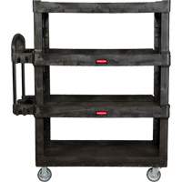 Chariot utilitaire robuste et ergonomique, 4 tiers, 24-1/4" x 62-2/5" x 54-1/10", Capacit&eacute; 700 lb Cintas