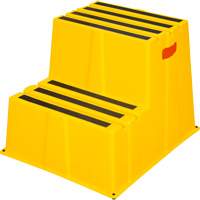 Escabeau industriel, 2 marches, 26" x 22-7/16" x Hauteur 19-11/16" Cintas