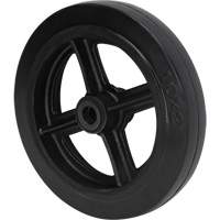 Mold-On Rubber Wheel, 10" (254 mm) Dia. x 2" (50.8 mm) W, 948 lbs. (430 kg) Capacity Cintas