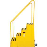 Escabeau industriel, 4 marches, 44" x 22-1/4" x Hauteur 65-1/8" Cintas
