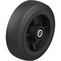 Black Rubber on Black Cast Iron Core Wheel, 12" (304.8 mm) Dia. x 2-1/2" (64 mm) W, 396.8 lbs. (180 kg) Capacity Cintas