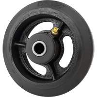 Mold-On Rubber Wheel, 5'' (127 mm) Dia. x 1-1/2" (38 mm) W, 400 lbs. (181 kg.) Capacity Cintas