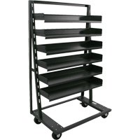 Single-Sided Heavy Duty A-Frame Cart with 6 Trays, 38" x 25" x 63", 2500 lbs. Capacity Cintas