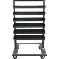Single-Sided Heavy Duty A-Frame Cart with 6 Lipped Trays, 38" x 25" x 63", 2500 lbs. Capacity Cintas