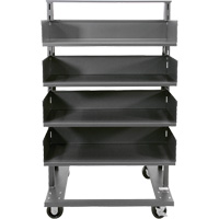 Single-Sided Heavy Duty A-Frame Cart with 4 Large Trays, 38" x 25" x 63", 2500 lbs. Capacity Cintas