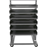 Double-Sided Heavy Duty A-Frame Cart with 12 Trays, 38" x 30" x 63", 2500 lbs. Capacity Cintas