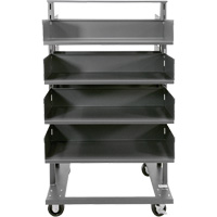 Double-Sided Heavy Duty A-Frame Cart with 8 Large Trays, 38" x 30" x 63", 2500 lbs. Capacity Cintas