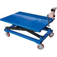 Manual Scissor Lift Table, 37-3/8" L x 23-5/8" W, Steel, 660 lbs. Capacity Cintas