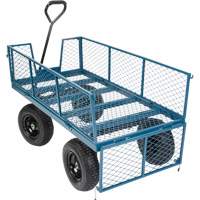 Wagon avec c&ocirc;t&eacute;s rabattables, 24" la x 48" la x Capacit&eacute; 800 lb Cintas