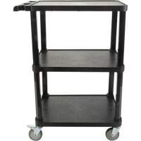 Chariot utilitaire avec tablette plate, 3 tiers, 18-1/8" x 37-3/8" x 27-3/4", Capacit&eacute; 330 lb Cintas