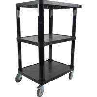 Chariot utilitaire avec tablette plate, 3 tiers, 18-1/8" x 37-3/8" x 27-3/4", Capacit&eacute; 330 lb Cintas