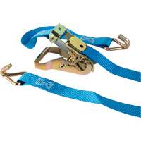 Ratchet Strap, J-Hook, 16' W x 1" L, 835 lbs. (379 kg) Working Load Limit Cintas