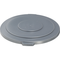 Couvercles ronds Brute, Couvercle plat, Plastique/Poly&eacute;thyl&egrave;ne, Convient aux contenants 26-1/2" dia. Cintas