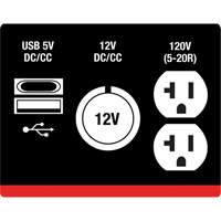 G&eacute;n&eacute;ratrice &agrave; onduleur, Surtension 2500 W, Nominale 1800 W, R&eacute;servoir 4,2 L Cintas