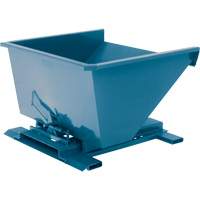 Self-Dumping Hopper, Steel, 3/4 cu.yd., Blue Cintas