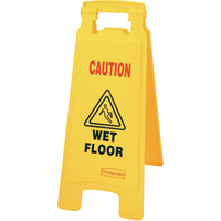 "Wet Floor" Safety Signs, English with Pictogram Cintas