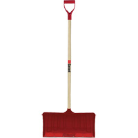 Red Snow Pusher, Polypropylene Blade, D-Grip Handle, 20-3/4" W Cintas
