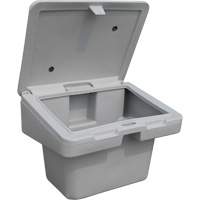 Salt Sand Container SOS, With Hasp, 30" x 24" x 24", 5.5 cu. Ft., Grey Cintas