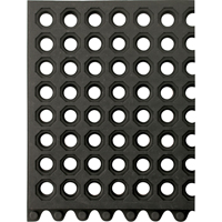 24/Seven&reg; Matting, Rubber, 3' W x 3' L, 5/8" Thick, Black Cintas