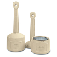 Smokers Cease-Fire&reg; Cigarette Butt Receptacle, Free-Standing, Plastic, 4 US gal. Capacity, 38-1/2" Height Cintas
