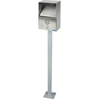 Smoking Receptacles, Wall-Mount, Stainless Steel, 3.3 Litres Capacity, 13-1/2" Height Cintas