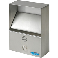Smoking Receptacles, Wall-Mount, Stainless Steel, 1 Litres Capacity, 9" Height Cintas