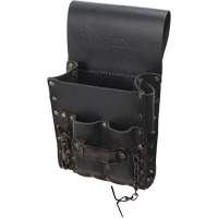 Tool Belt Pouch, Multiple Tool Holder, Leather, 5 Pockets Cintas