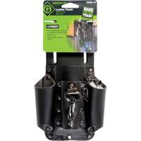 Tool Belt Pouch, Multiple Tool Holder, Leather, 4 Pockets Cintas