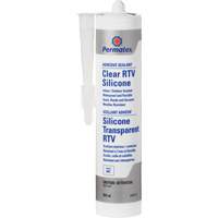 Clear RTV Adhesive Sealant, 300 ml, Cartridge, Clear Cintas