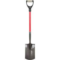 Pelles robustes, Fibre de verre, Lame Acier au carbone, Manche en Prise en D, Longueur 30-1/2" Cintas