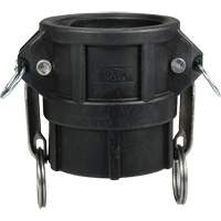Coupleur &agrave; came et cannelure, Polypropyl&egrave;ne, Type D, 3", NPT femelle, 60 PSI Cintas